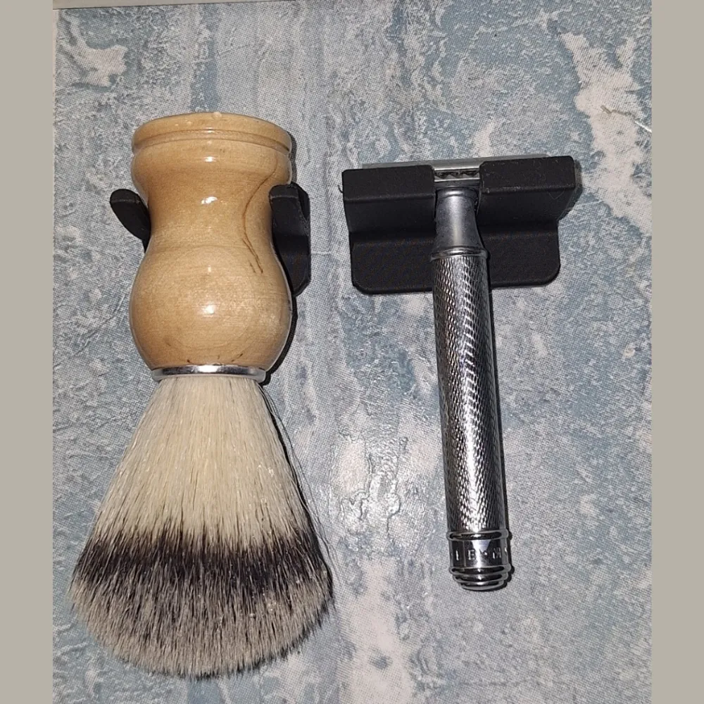 Wall-Mounted Shaving Stand – For Razor & Brush by La Demiurgerie ...