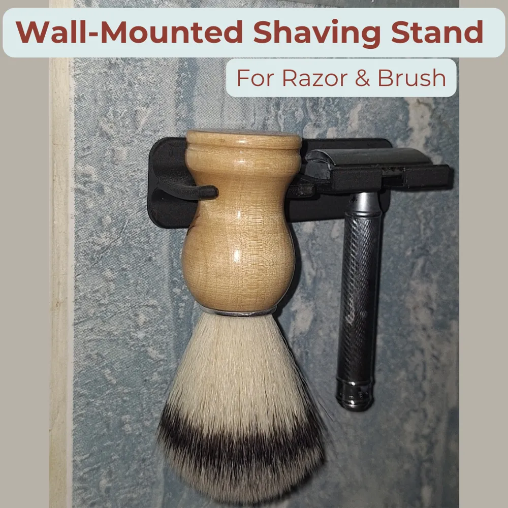 Wall-Mounted Shaving Stand – For Razor & Brush by La Demiurgerie ...