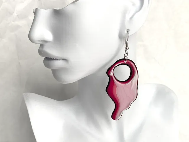 Stylized Paint Drip Earrings HueForge