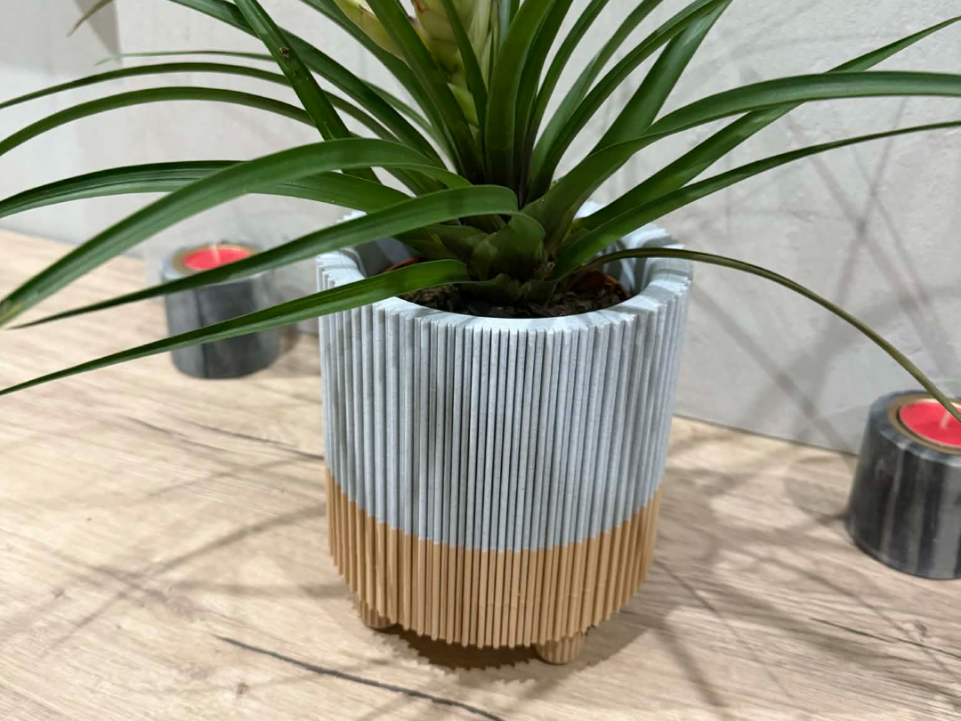 Modern Ribbed Planter Ø11 cm | 11 cm Inner Height 