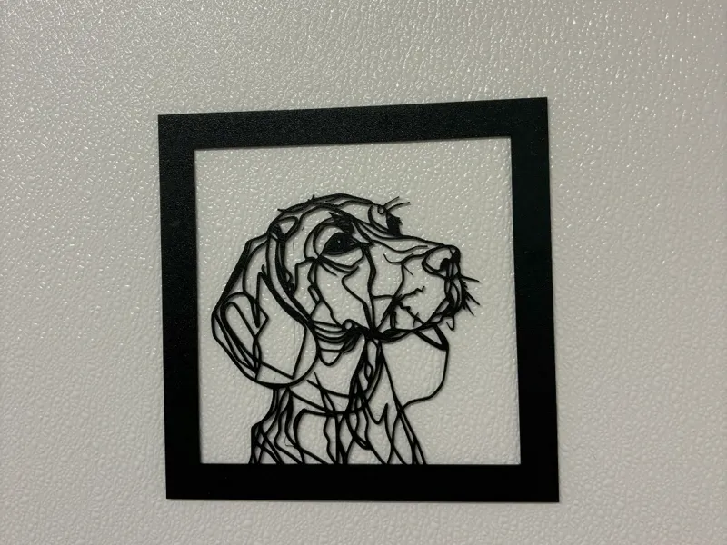 Dog lineart frame decoration Beagle