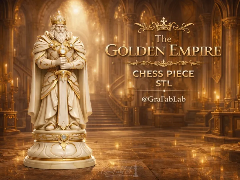 The Golden Empire "King" - chess piece
