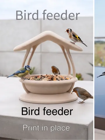 Escenografía en miniatura: Tabletop Bird Feeder Pack 2 Print in Place — vista de referencia 2