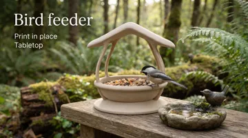 Escenografía en miniatura: Tabletop Bird Feeder Pack 2 Print in Place — vista de referencia 5
