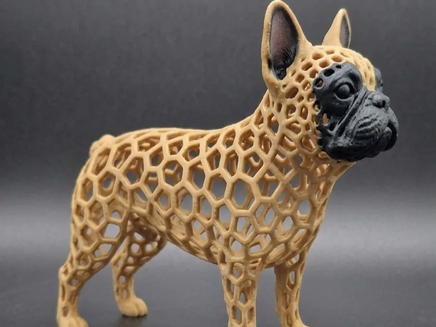 Figura decorativa: Voronoi Dog French Bulldog Figure. Referencia del modelo original.