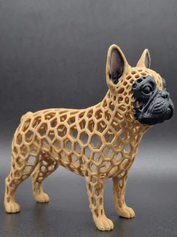 Figura decorativa: Voronoi Dog French Bulldog Figure — vista de referencia 2