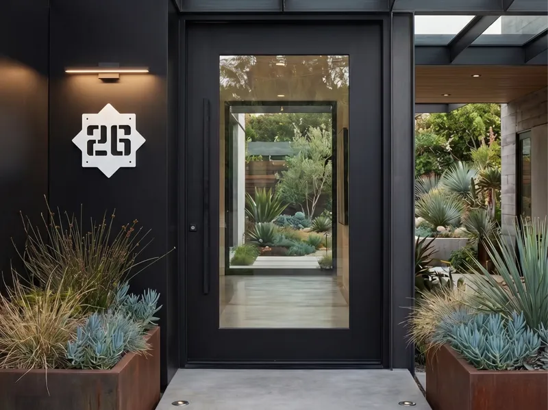 Customizable House Number Sign - 10 Shapes & Fonts