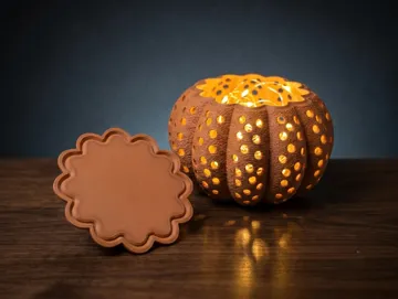 Adorno temático: Fuzzy Pumpkin Decoration — vista de referencia 4