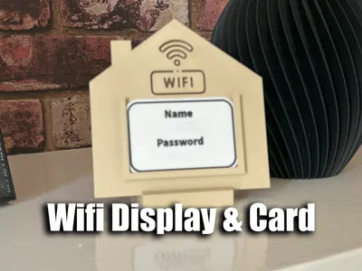 Wifi display with customizable card