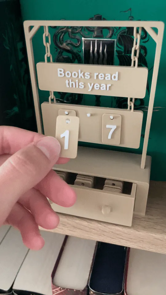 Hanging (Book) Counter with Number Storage