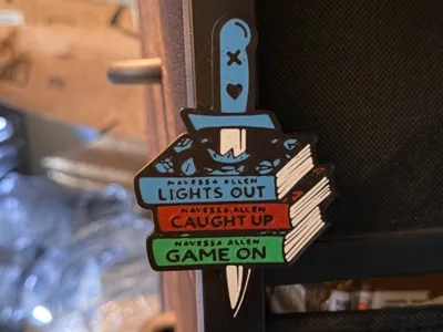 Into Darkness Bookstack Magnet