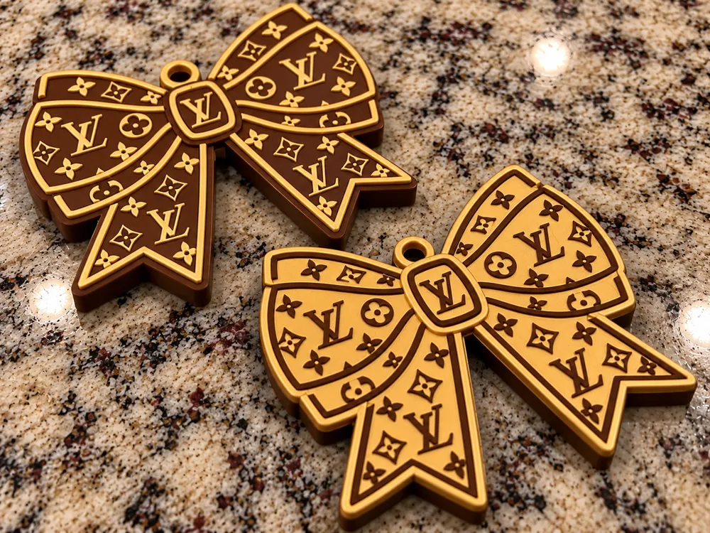 LV bow ornaments - Free 3D Print Model - MakerWorld