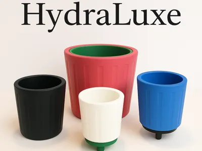 Hydraluxe self-watering planter with integrated funnel