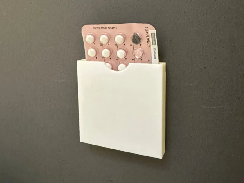 Thin wall-mounted (Pill) Strip holder for bathroom