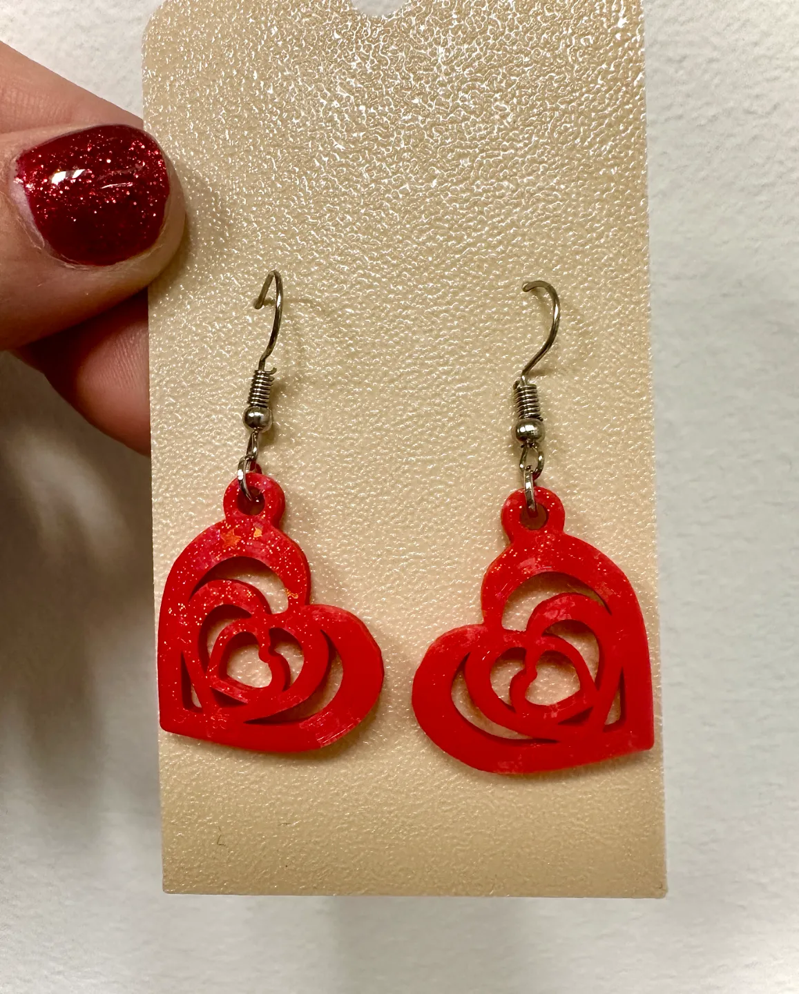 Heart Earrings for Valentine's Day view 2