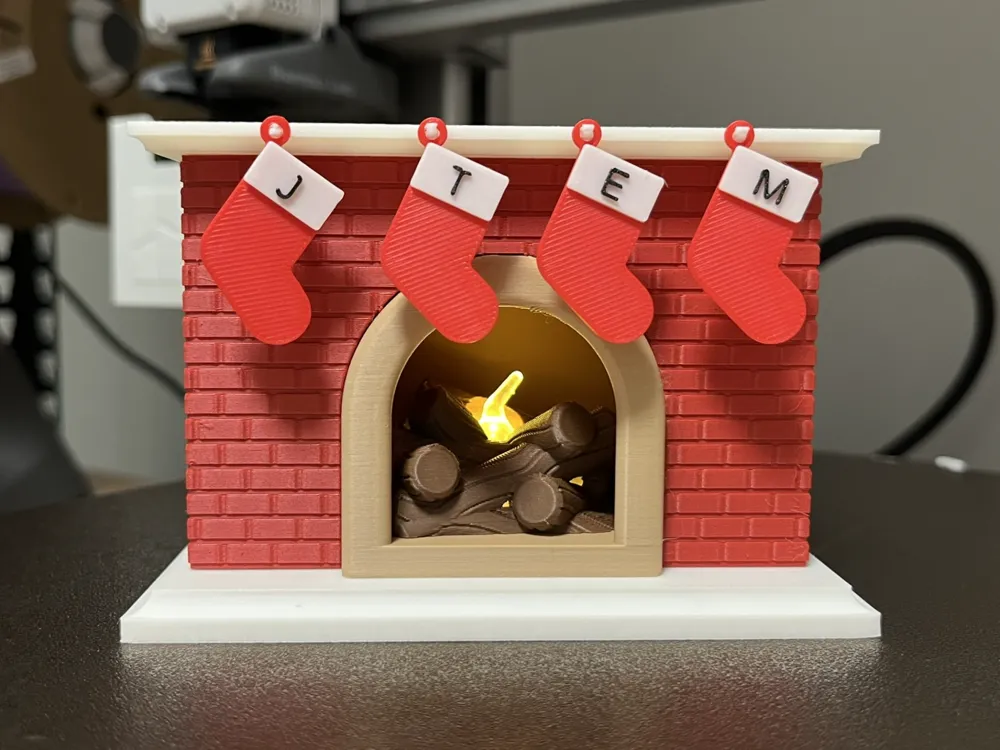 Christmas Fireplace With Customizable Stockings By Jonan Seeley Christmas fireplace with customizable stockings by jonan seeley