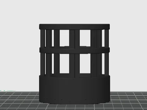 Modern Black Cage Pen Holder