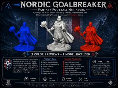 Nordic Goalbreaker – Miniatura Fantasy Haaland