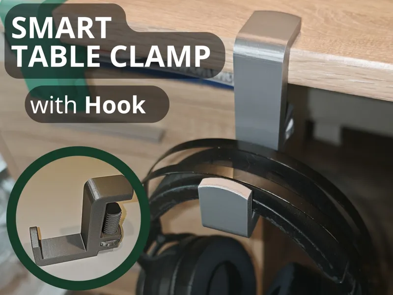 Headset Holder Desk Clamp Strong Grip Easy Use