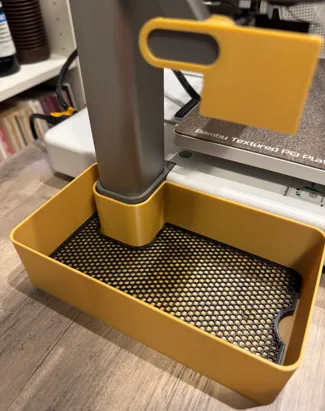 Fixable purge bucket for A1 with deflector