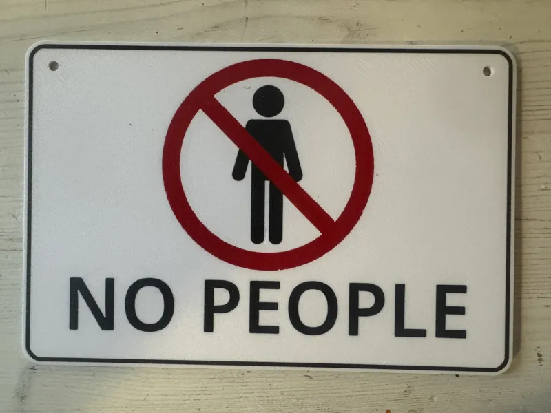 No People sign - perfect for the introvert(?)