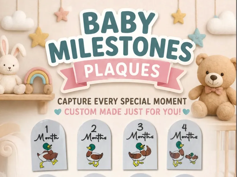 Baby Milestone Plaque - Mallard