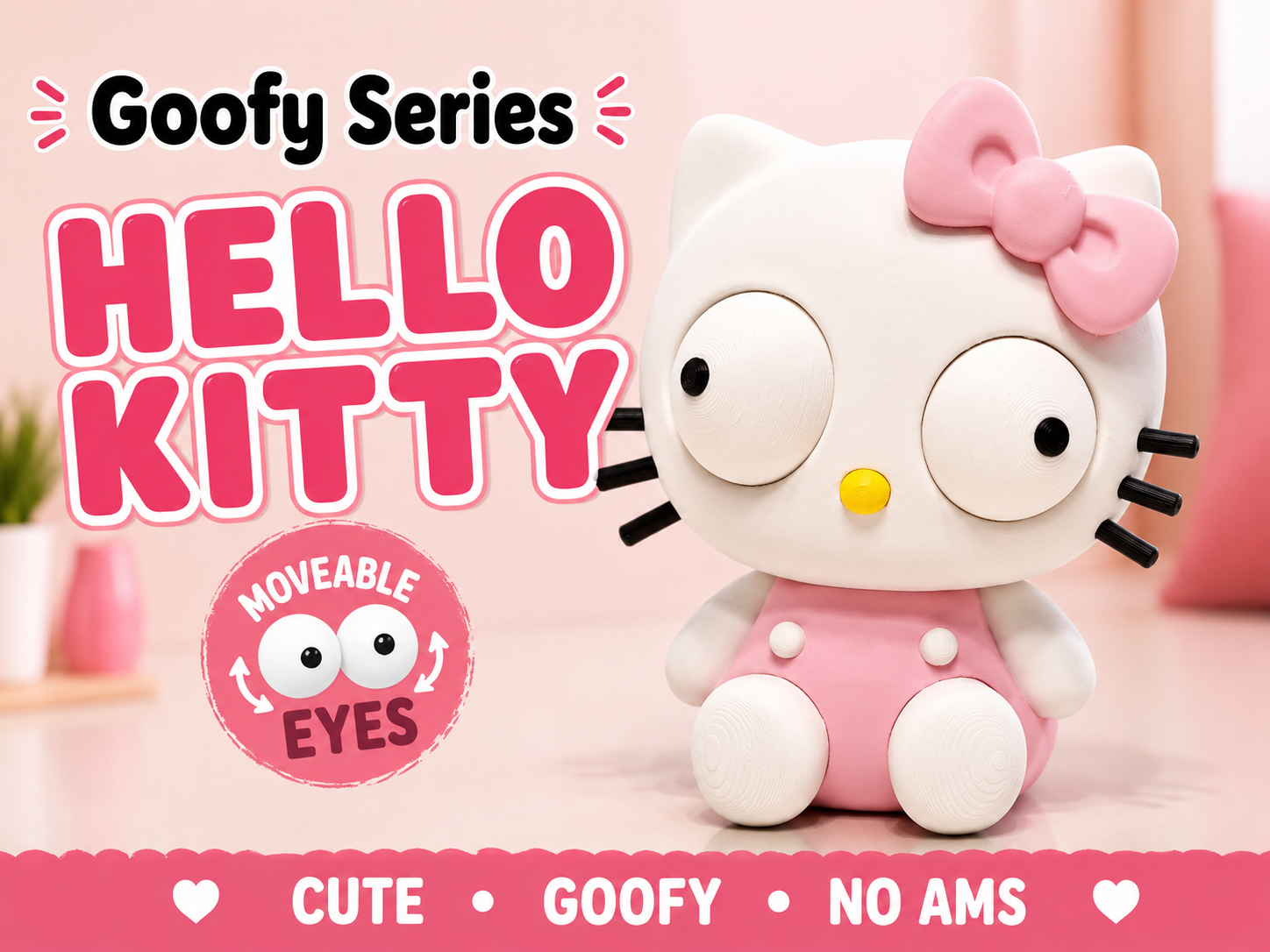 Goofy series – HELLO KITTY Movable Eyes NOAMS