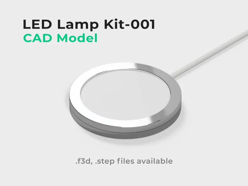 LED Lamp Kit-001 - CAD model ( .step, .f3d files )