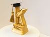 Kindergarten grad trophy plus cap