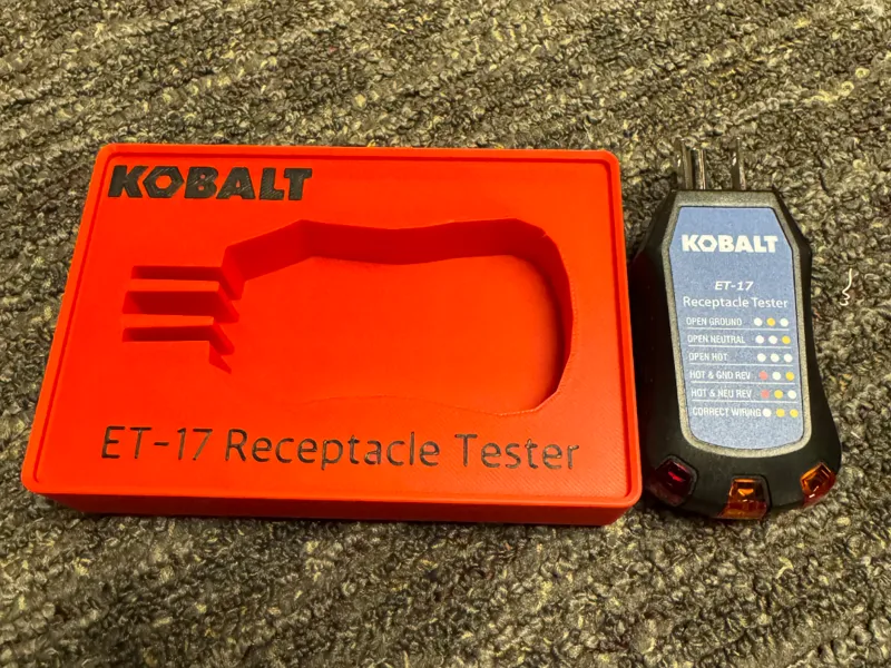 Kobalt Outlet Tester Gridfinity Holder