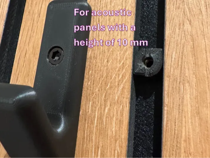 Halter für Akustikpaneele Höhe 10mm mit M5 Mutter