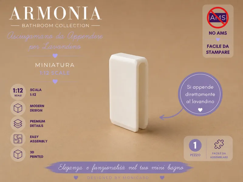 Asciugamano da Appendere per Lavandino 1:12
