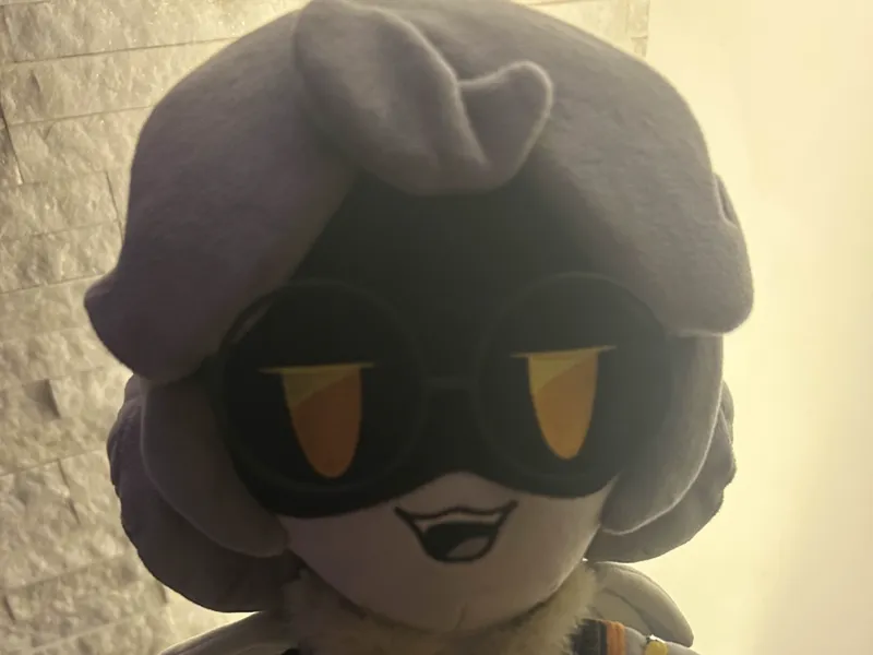 V plushie glasses
