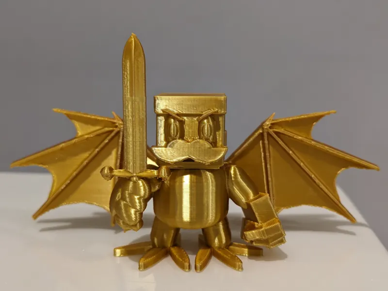 Gold moustache man