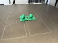 0.2mm layer, 2 walls, 100% infill, 2 balls better quality