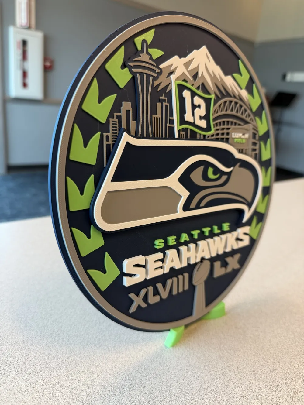 Seattle Seahawks Sign - Free 3D Print Model - MakerWorld