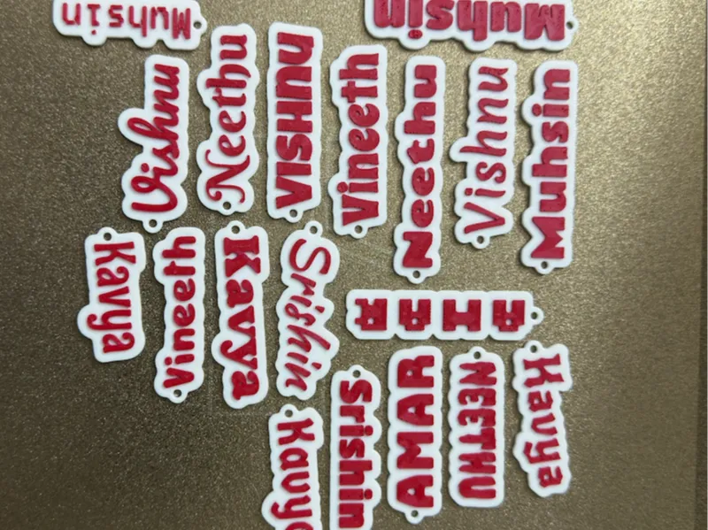 Simple Customizable Name Keychain