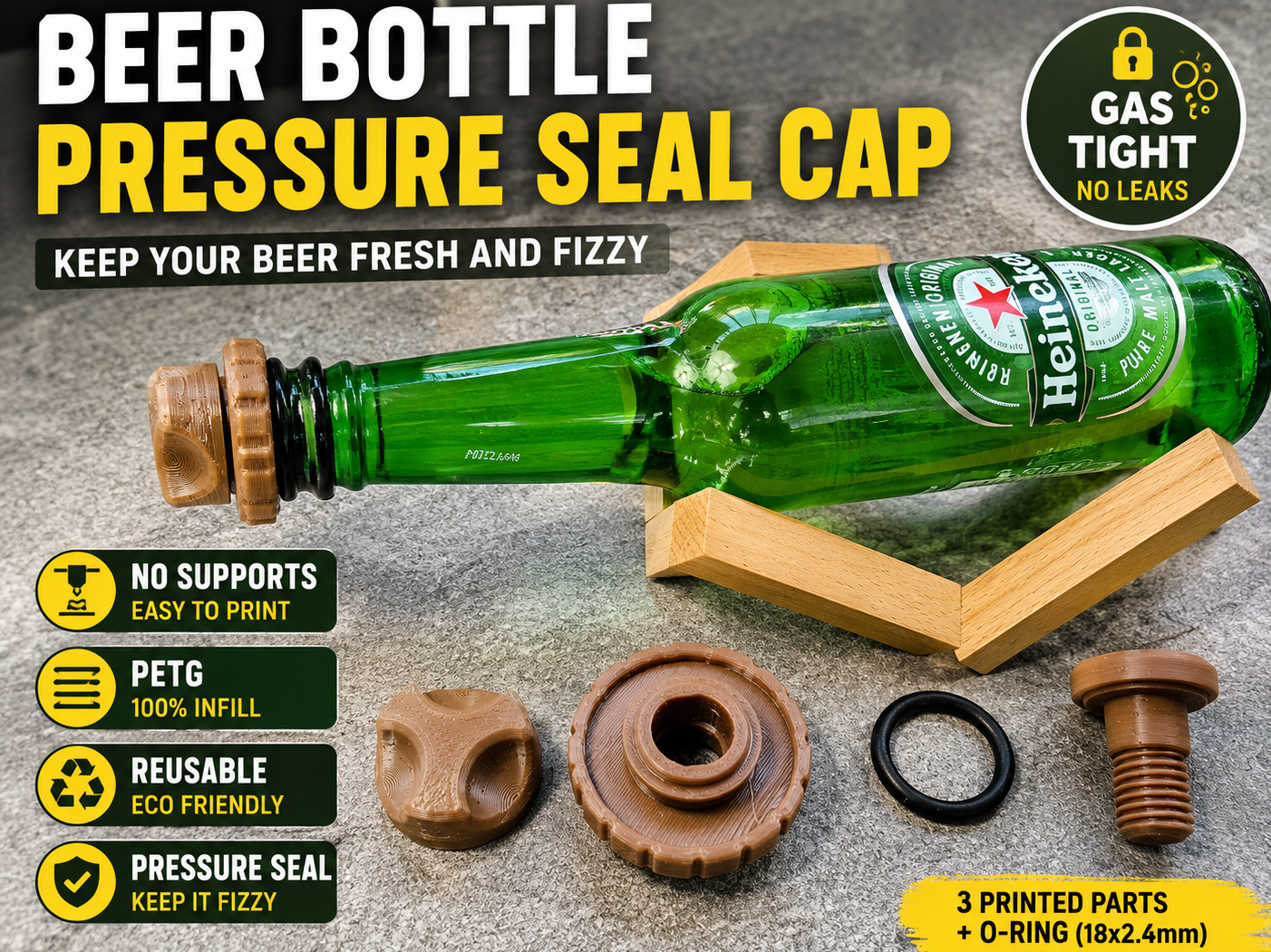 Pressure Seal Bottle Cap