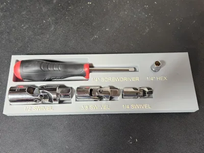 Tekton Socket Swivels and Driver Gridfinity