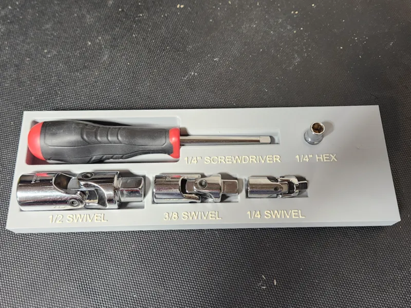 Tekton Socket Swivels and Driver Gridfinity