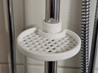 Soap holder for shower rail