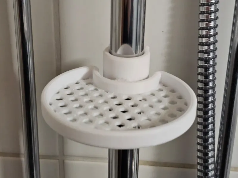 Soap holder for shower rail