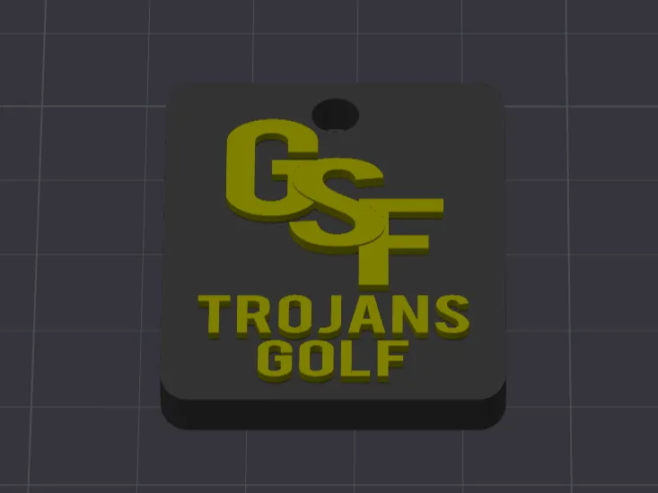 Green Sea Floyds Trojans Golf Keychain