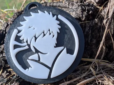 Anime Samurai Silhouette Keychain