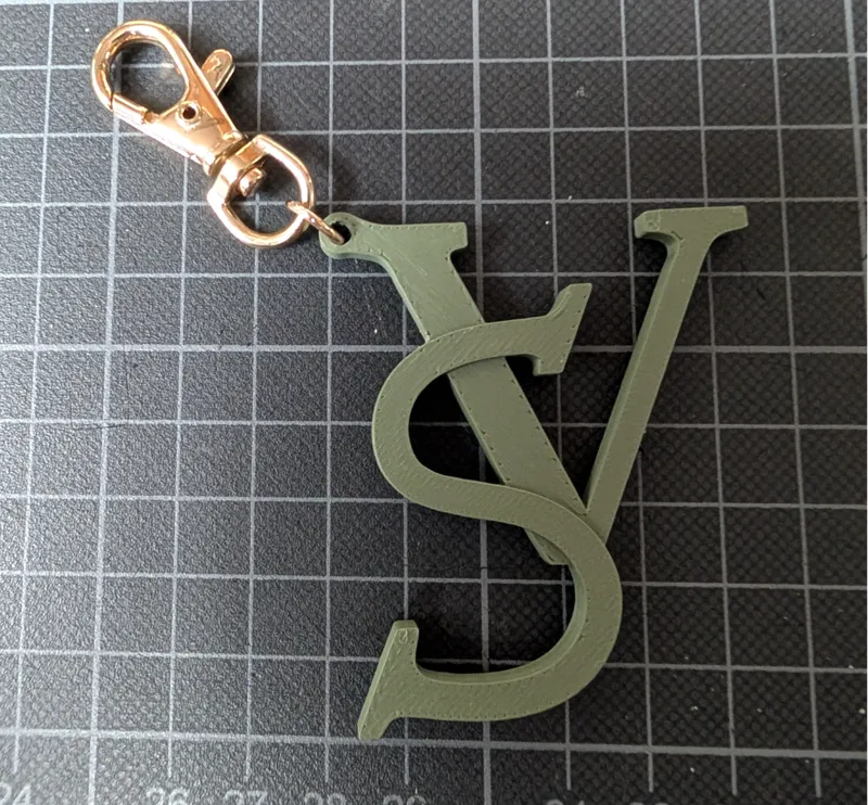 VS Initialen Keychain Louis Vuitton Style