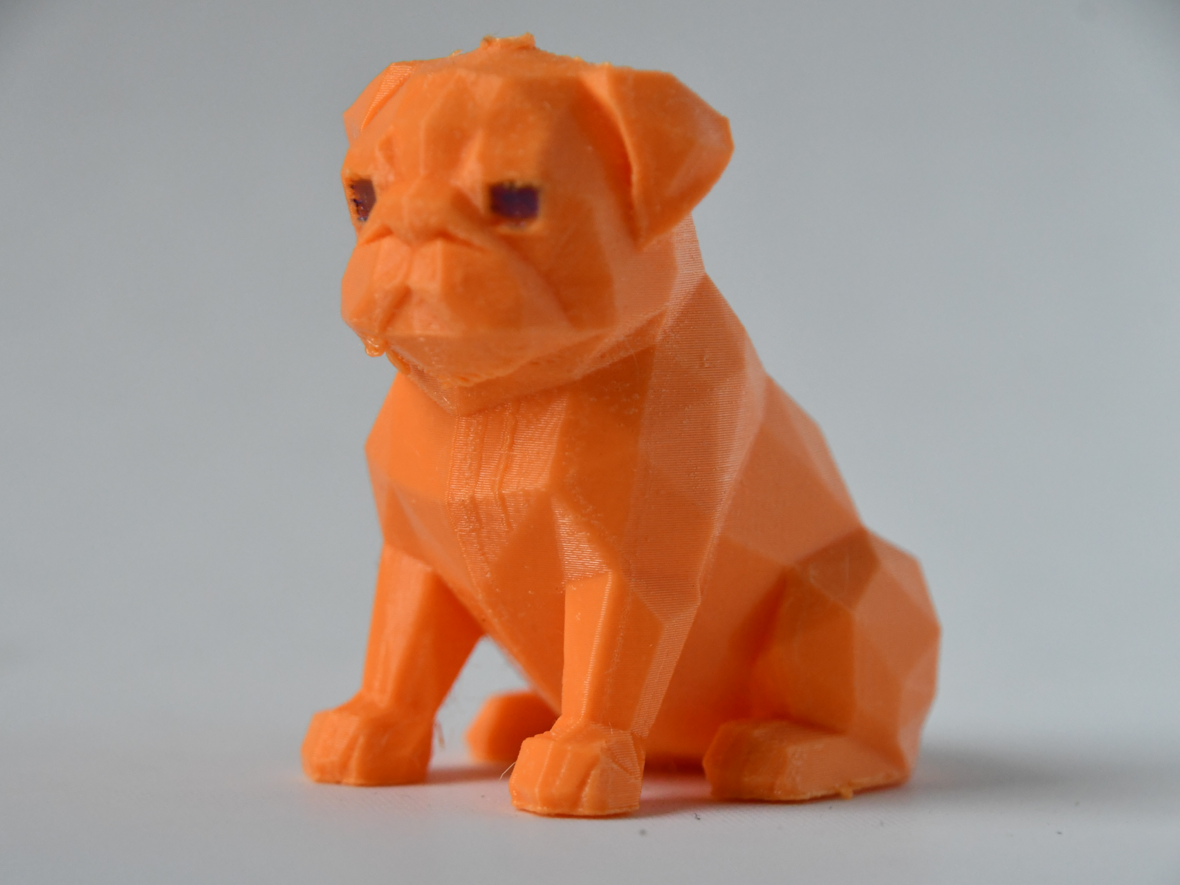 Düşük Polygon Pug (Yeni Başlayanlar İçin Baskı için)