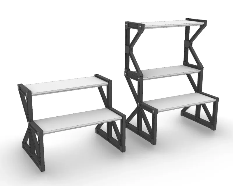 可堆叠2层展示架stackable 2-tier display stand