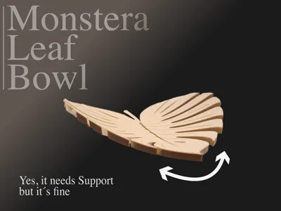 Monstera Leaf Bowl Tray - Dekorative Schale - Free 3D Print Model -  MakerWorld