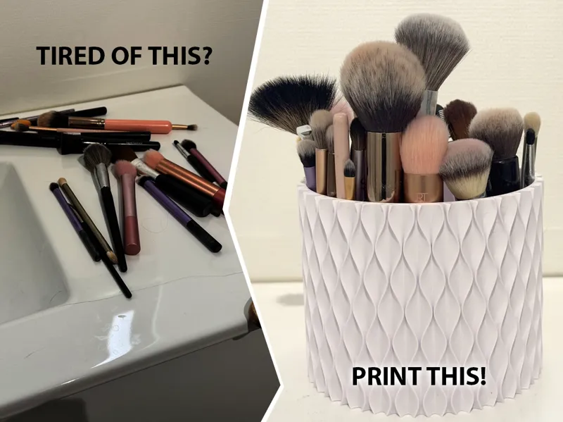 Elegant & Spacious Makeup Brush Holder & Organizer