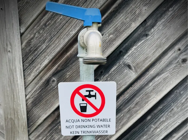 Non Potable Water Sign